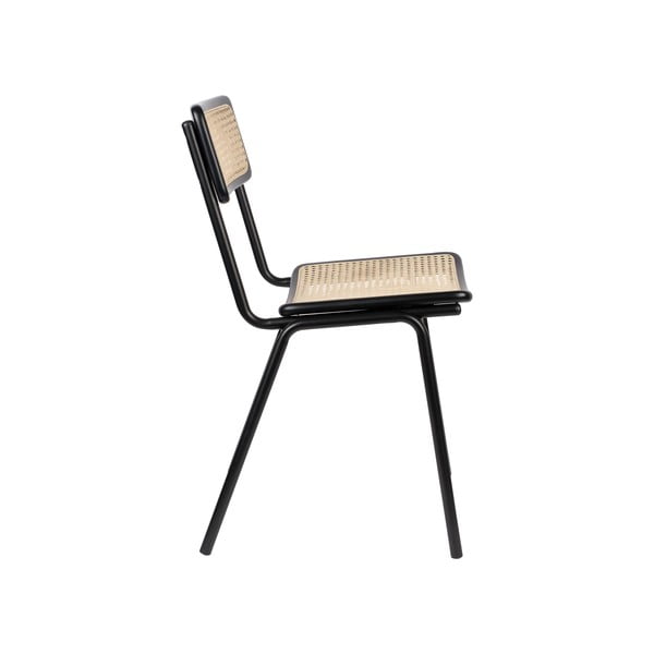 Černé ratanové jídelní židle v sadě 2 ks Jort - Zuiver-image-4