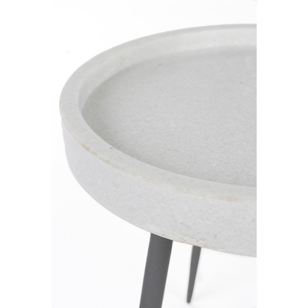 Kulatý odkládací stolek s mramorovou deskou  ø 33 cm Karrara – White Label-image-2