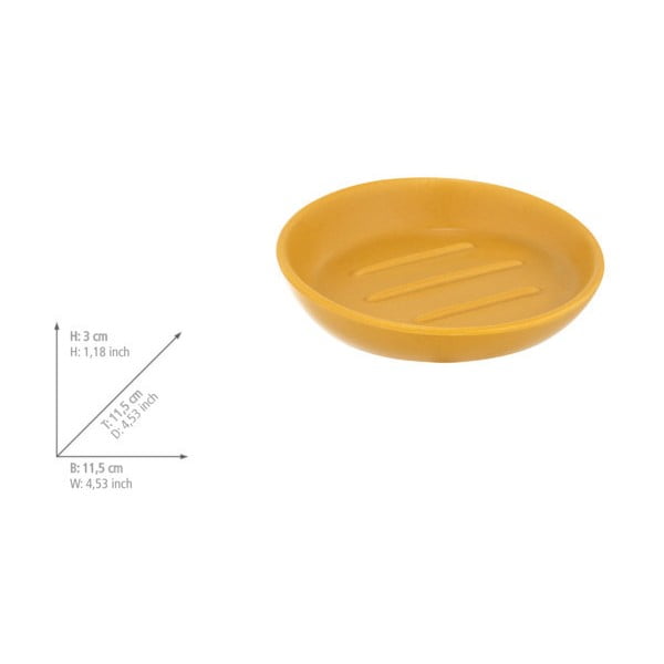 Žlutá keramická mýdlenka Badi – Wenko-image-4