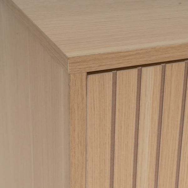 Noční stolek v dekoru dubu v přírodní barvě Mid-Lines – Casa Selección-image-3