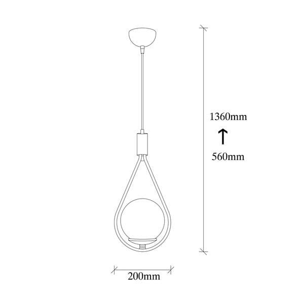 Černobílé závěsné svítidlo se skleněným stínidlem Mudoni – Opviq lights-image-4