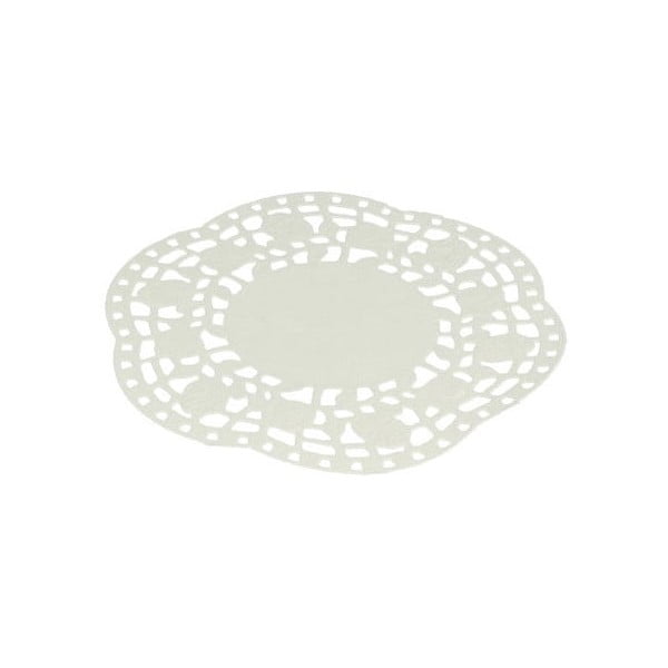 Sada 40 bílých papírových krajek pod dort Metaltex, ø 11 cm