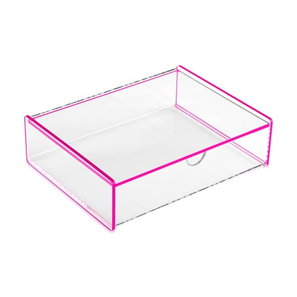 Růžový úložný box Versa Ariel, 17,1 x 13 x 4,8 cm