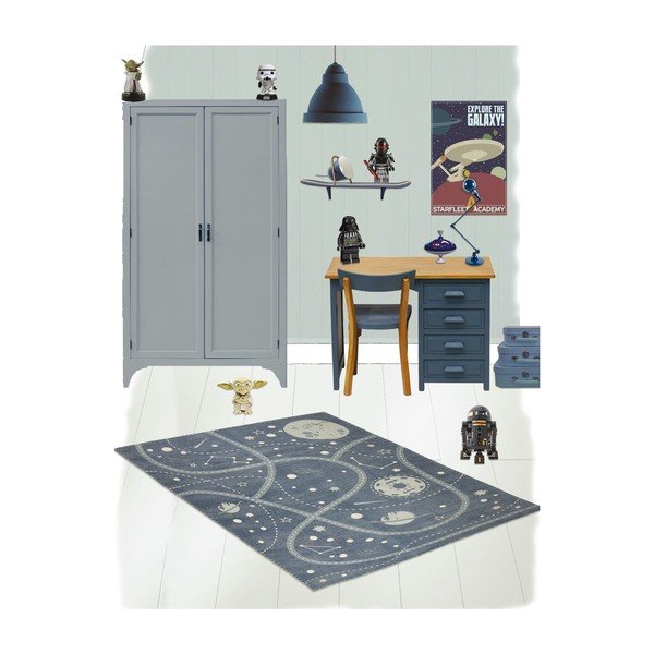 Dětský ručně potištěný koberec Nattiot Little Galaxy, 100 x 140 cm-image-2