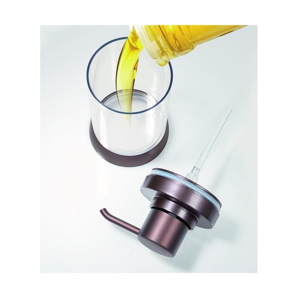 Černý dávkovač na mýdlo s pumpičkou v tmavě bronzové barvě iDesign Haley-image-2