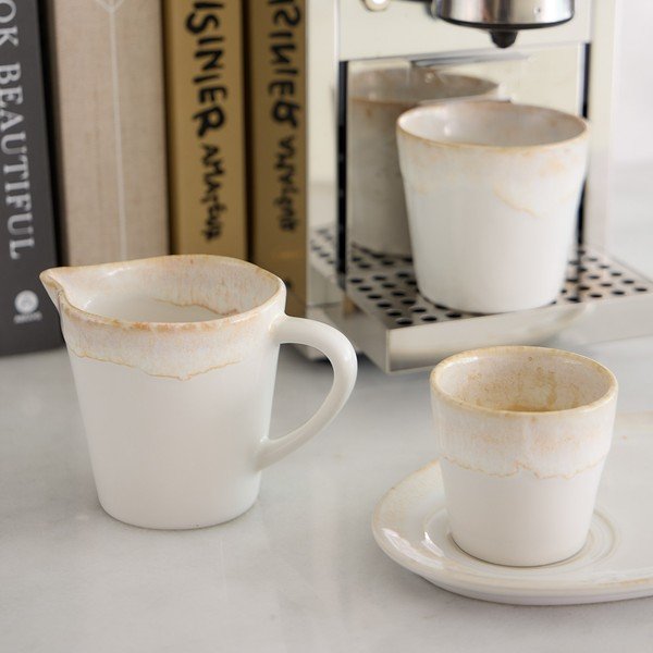 Bílá kameninová konvička na mléko 200 ml Grespresso – Costa Nova-image-1