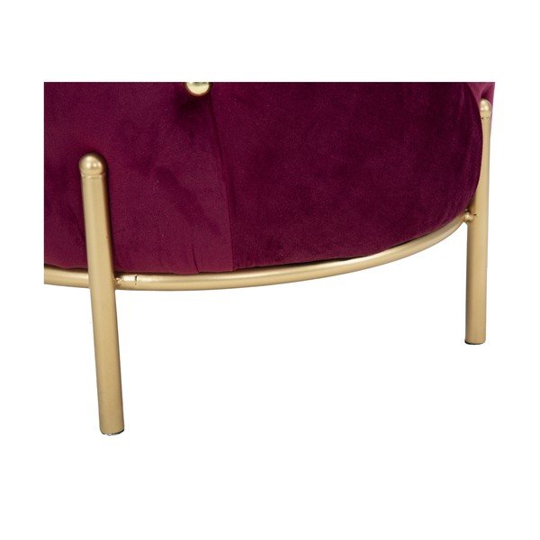 Vínově červená taburetka Mauro Ferretti Glam, ø 45 cm-image-4