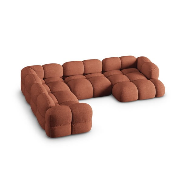 Rohová pohovka v cihlové barvě (levý roh/do "U") Loretto – Cosmopolitan Design