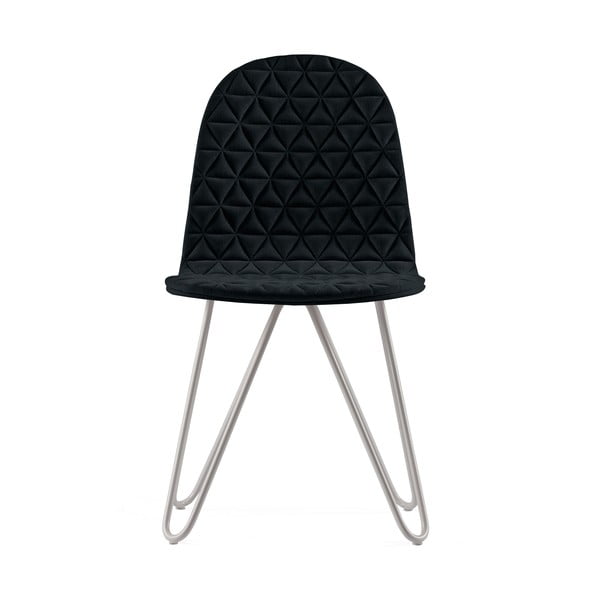 Černá židle s kovovými nohami Iker Mannequin X Triangle