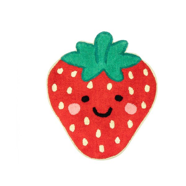 Červený bavlněný dětský koberec 60x52 cm Strawberry – Sass & Belle