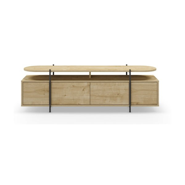 TV stolek v dekoru dubu v přírodní barvě 160x48 cm Hinoa – Marckeric