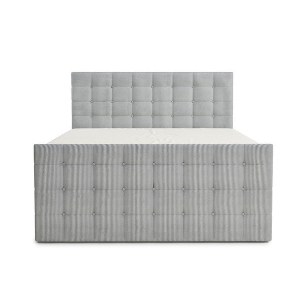 Šedá boxspring postel s úložným prostorem 200x200 cm Tasca – Maison de Rêve-image-2