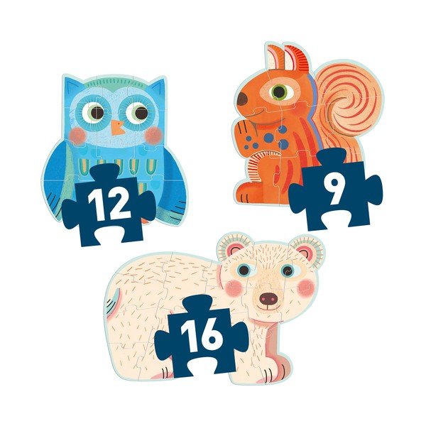 Sada 3 dětských puzzlí Djeco Forest-image-2