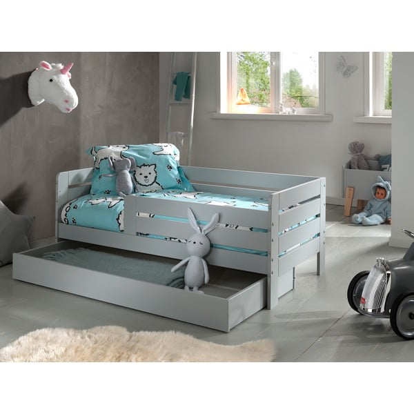 Šedý šuplík pod dětskou postel 70x140 cm Peuter – Vipack-image-1