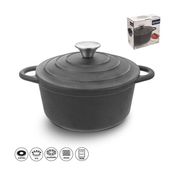 Litinový hrnec s pokličkou 2,7 l Litina – Orion-image-3