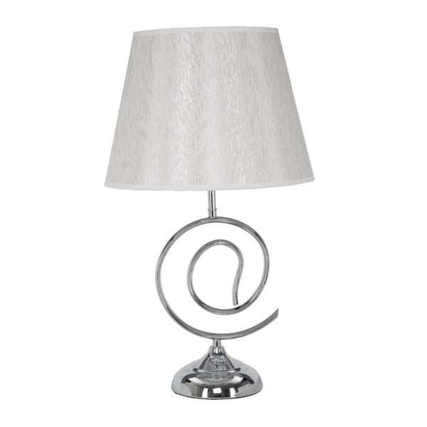 Bílostříbrná stolní lampa Mauro Ferretti Lampada Da Tavolo, výška 51,5 cm