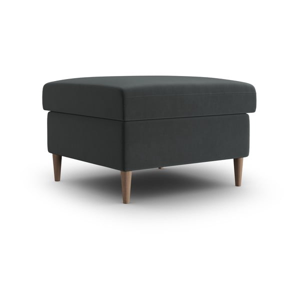 Tmavě šedá sametová podnožka Kyoto – Cosmopolitan Design-image-1