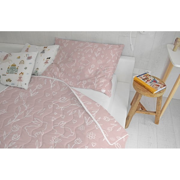 Prošívaná deka a povlak na polštář v sadě z bavlněného saténu 140x200 cm – Butter Kings-image-1