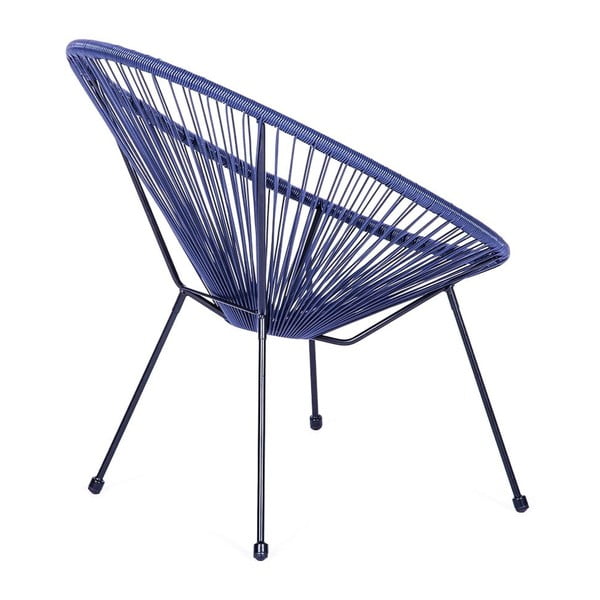 Modré kovové/plastové zahradní křeslo Avocado Comfort – Bonami Selection-image-3