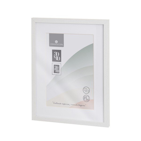 Bílý rámeček na zeď 32x42 cm Sencillo – Casa Selección
