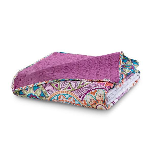 Fuchsiový oboustranný přehoz z mikrovlákna DecoKing Bibi, 170 x 270 cm-image-3