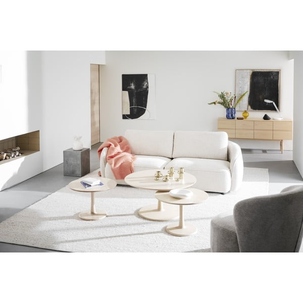 Kulatý konferenční stolek v dekoru dubu v přírodní barvě 60x60 cm Hobart – Rowico-image-4