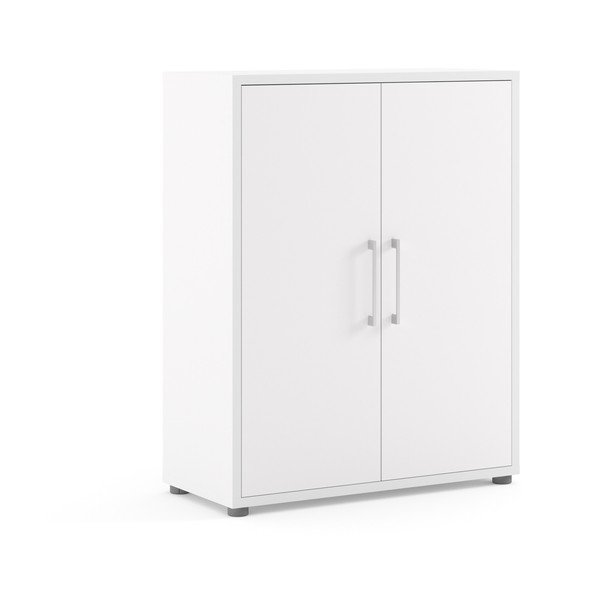 Bílá modulární knihovna 89x113 cm Prima – Tvilum