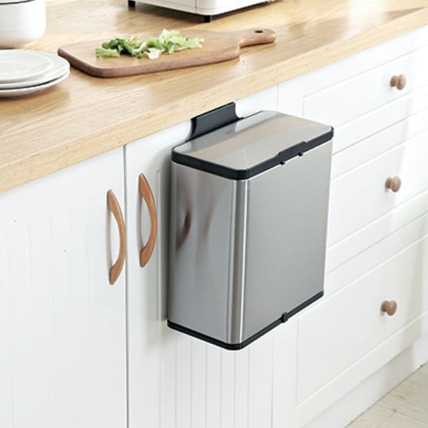 Nádoba na kompostovatelný odpad ve stříbrné barvě 7 l – Addis-image-3