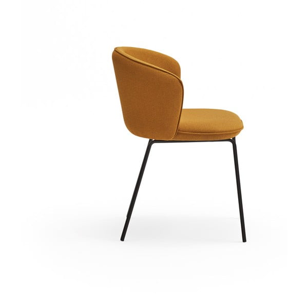 Čalouněná jídelní křesla v sadě 2 ks v hořčicové barvě Add – Teulat-image-4