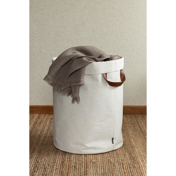 Béžový látkový koš na prádlo 69 l Soft Storage – Bigso-image-1