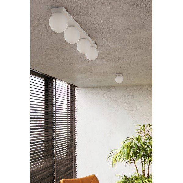 Bílé stropní svítidlo se skleněným stínidlem ø 12 cm Umerta – Sollux-image-1