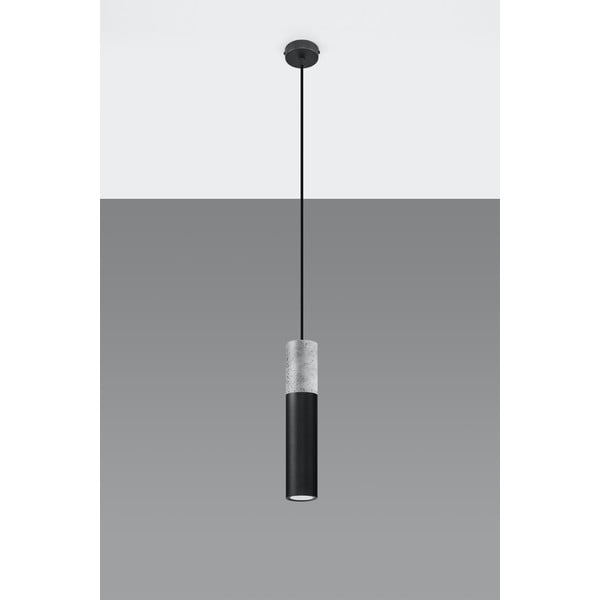 Černo-šedé závěsné svítidlo Sollux Edo-image-3