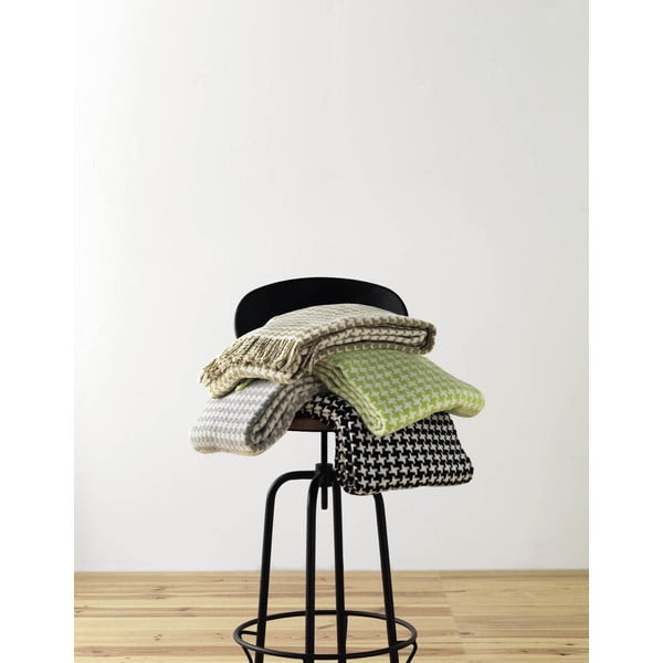 Limetkově zelený pléd s podílem bavlny Euromant Pearls, 140 x 180 cm-image-1