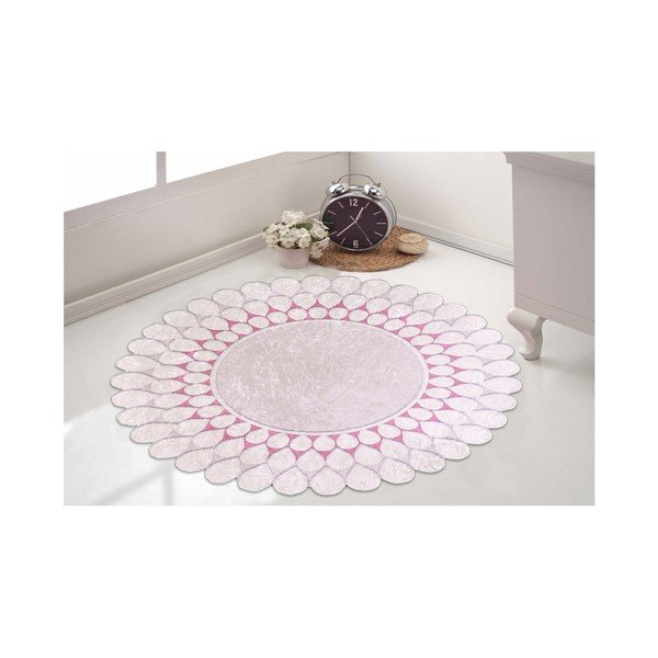 Koberec Vitaus Zinno Pembe, ⌀ 80 cm-image-1