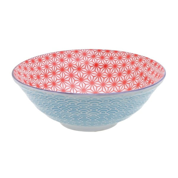 Modročervená porcelánová mísa Tokyo Design Studio Star, ⌀ 21 cm