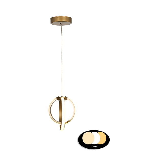 Kovové LED závěsné svítidlo v bronzové barvě ø 25 cm Sezen – Squid Lighting