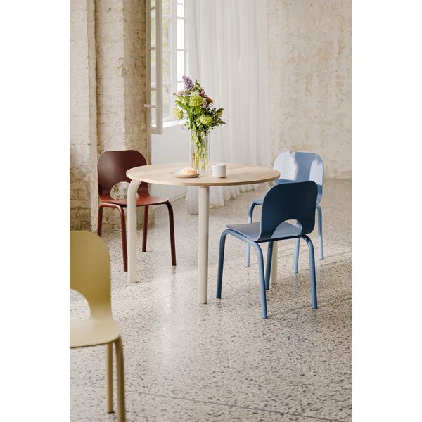 Kulatý jídelní stůl s deskou v dubovém dekoru ø 100 cm Meko – noo.ma-image-4