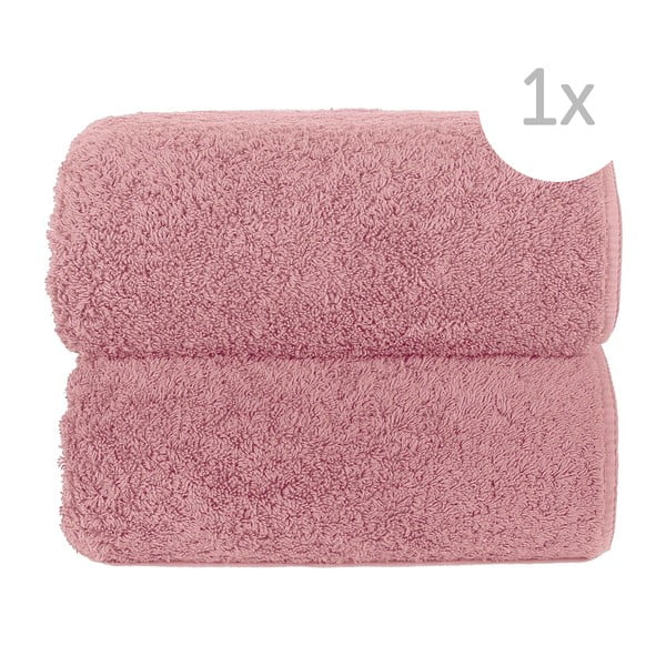 Světle růžový ručník Graccioza Loop, 30 x 30 cm