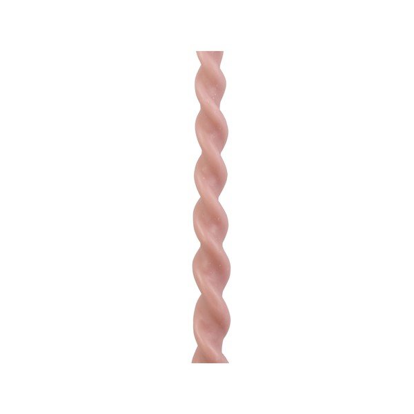 Sada 2 růžových svíček z včelího vosku PT LIVING Spiral-image-1