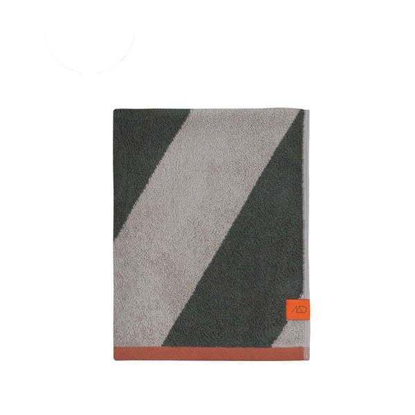 Khaki froté ručníky z bio bavlny v sadě 2 ks 40x55 cm Diagonal – Mette Ditmer Denmark