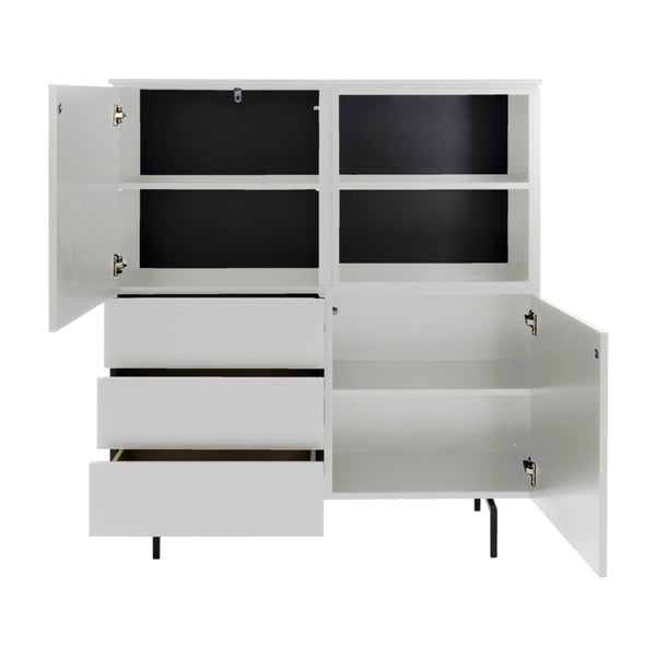 Bílá vysoká komoda 120x133 cm Plain – Tenzo-image-2