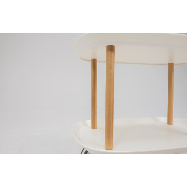 Bílý servírovací vozík na kolečkách Tenzo Wagon Beech-image-3