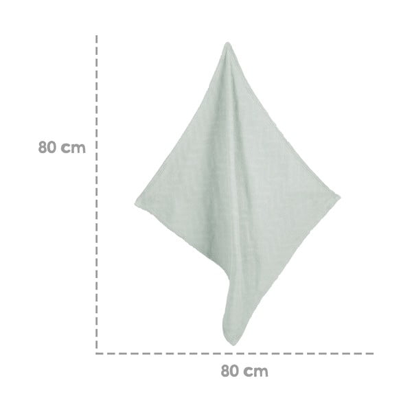 Zelená pletená dětská deka z bio bavlny 80x80 cm Lil Planet – Roba-image-4