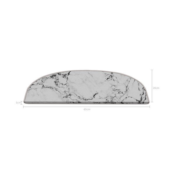 Bílé nášlapy na schody v sadě 16 ks 20x65 cm Marble Dream – Vitaus-image-2