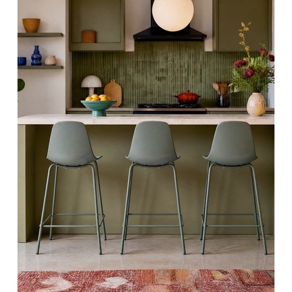 Khaki plastová barová židle (výška sedáku 67,5 cm) Whitby – Unique Furniture-image-3