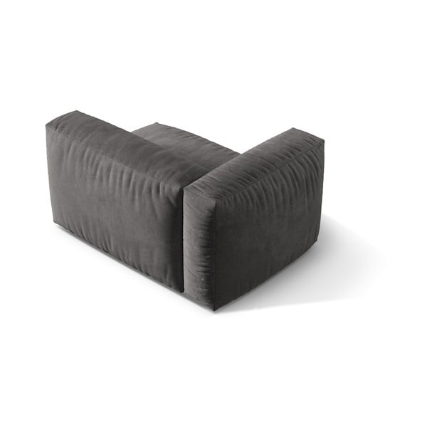 Šedý sametový modul pohovky (levý roh) Martina – Micadoni -image-2