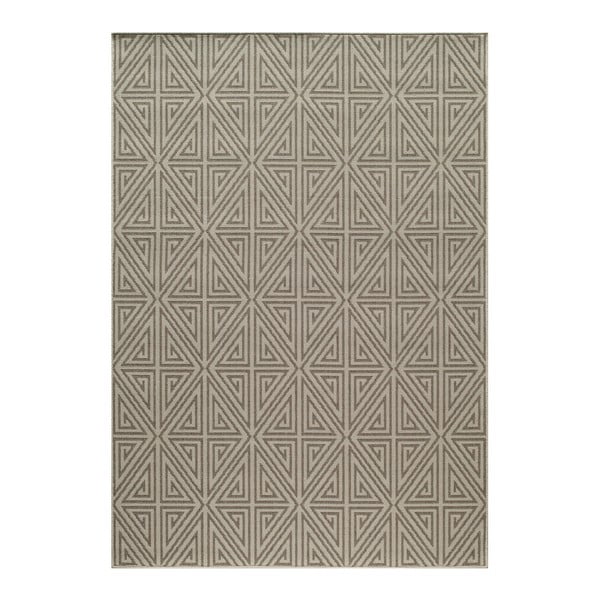 Šedobéžový koberec Nourison Baja Apuri, 229 x 160 cm