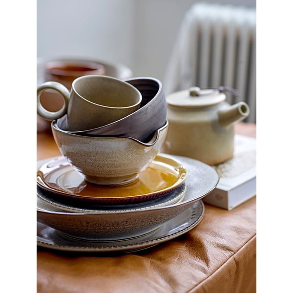 Šedo-bílá kameninová miska Bloomingville Thea, ø 16,5 cm-image-1