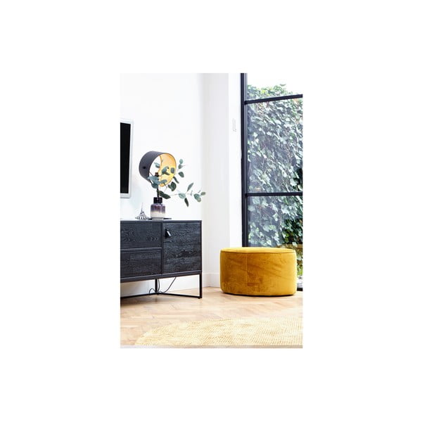 Hořčicový puf WOOOD Sara Low-image-3