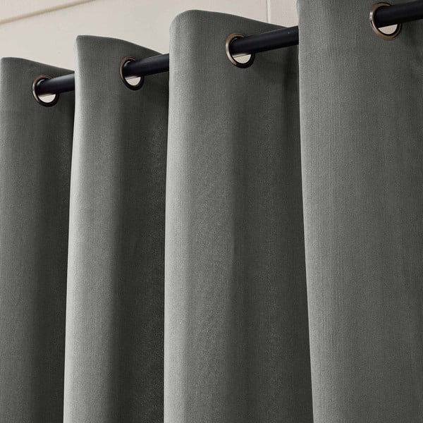 Antracitový manšestrový termo závěs 140x260 cm Madison – douceur d'intérieur-image-2